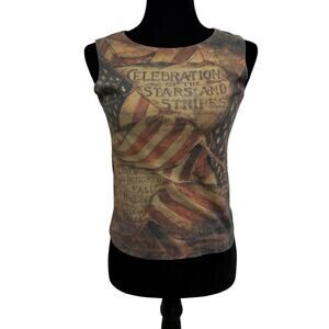 Grunge vintage skinny minnie USA sleeveless top